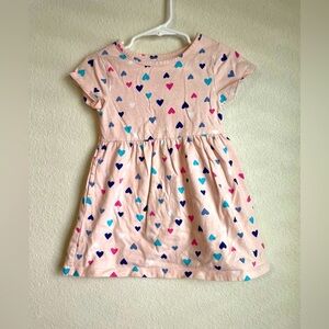 Wonder Nation girls Heart Patterned Kids Dress - Pink and Blue size 2T